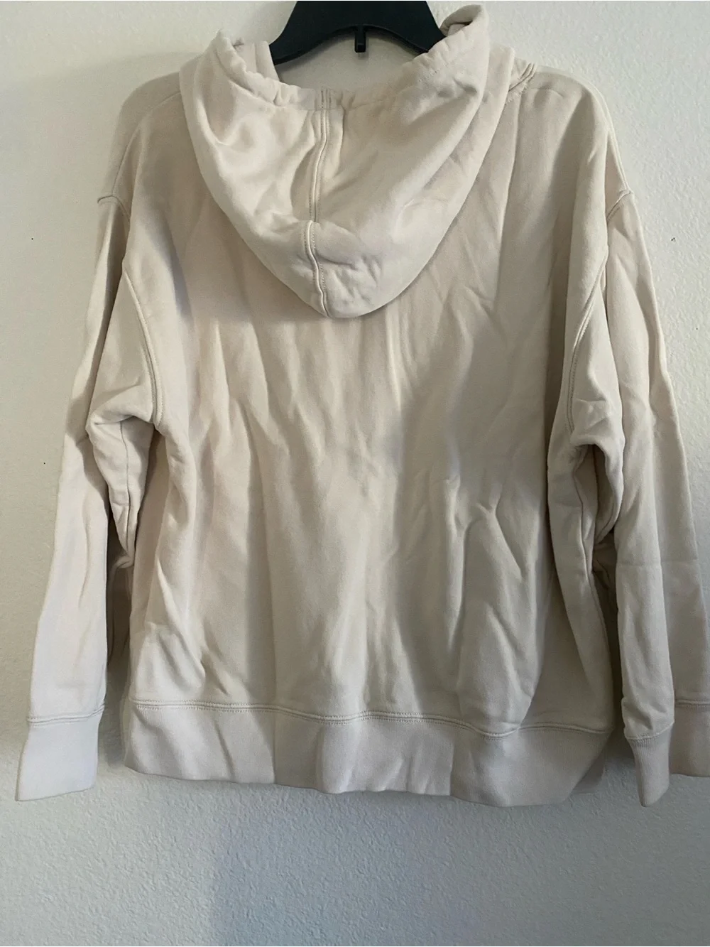 J. CREW Neutral Zip-Up Hooded Sweatshirt - Cream. Size XS